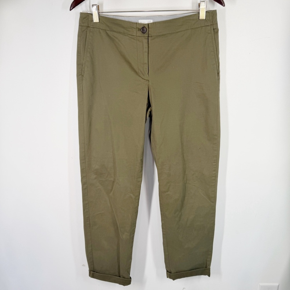 J. Jill Army Green Lived In Chino Pants Size 6